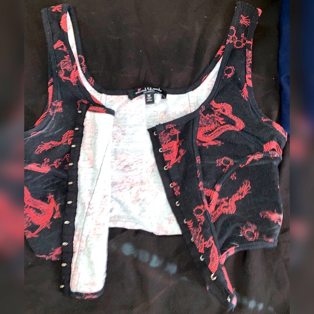 Moved threads crop top